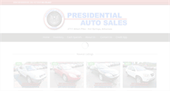 Desktop Screenshot of presidentialusedautosales.com